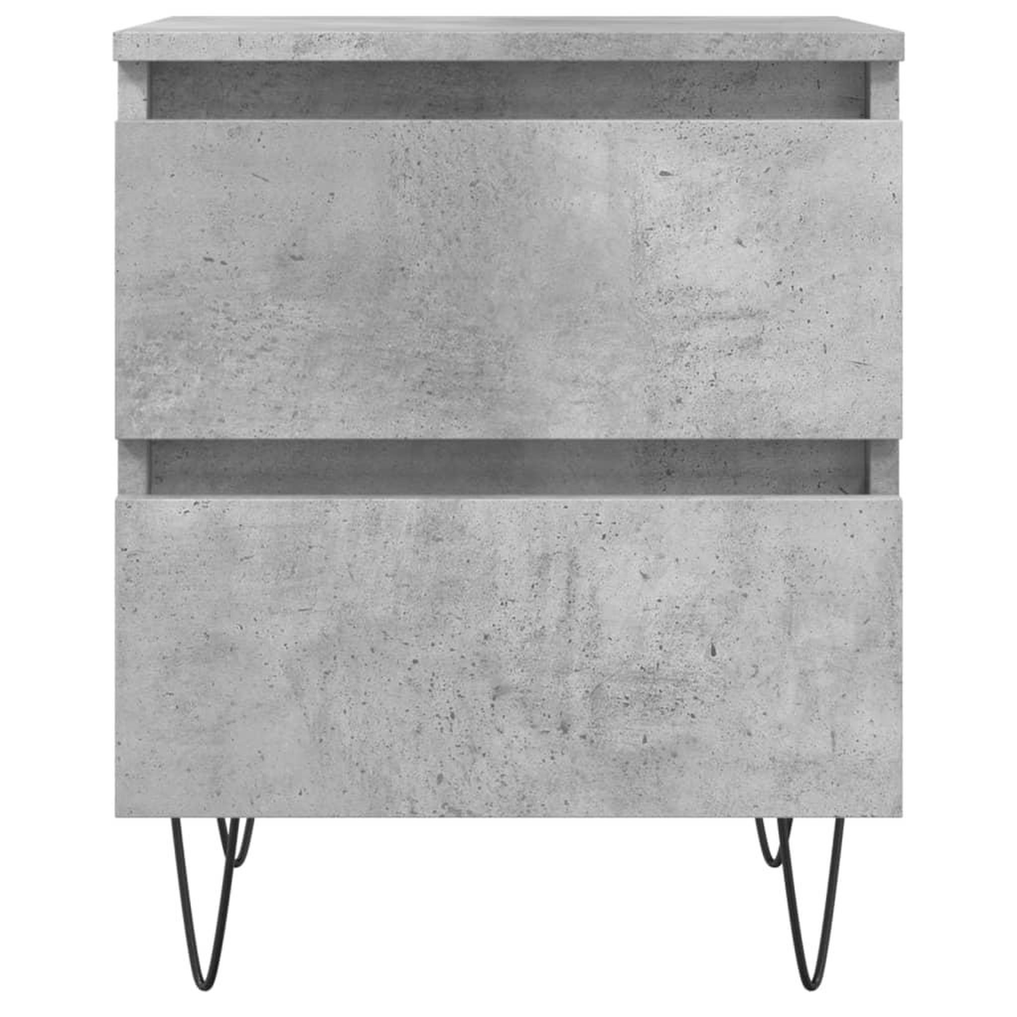 Voir la diapositive 5 : VIDAXL Table de chevet gris beton 40x35x50 cm bois d'ingenierie