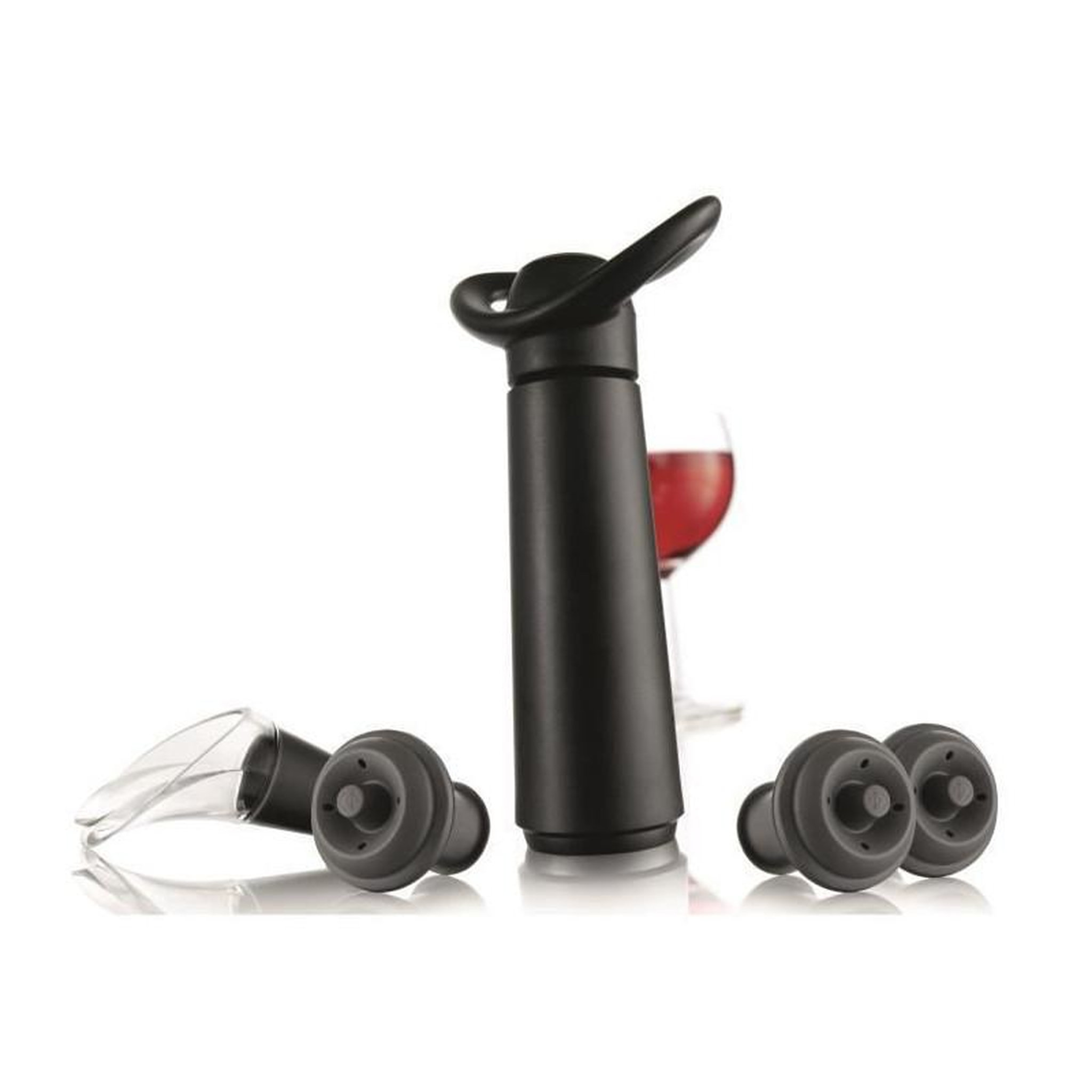 Vacu vin Coffret Vacuvin Pompe Concerto + 3 bouchons + 1 anti-gouttes