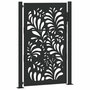 Voir la diapositive 2 : VIDAXL Portail de jardin noir 105x155 cm acier conception de vagues