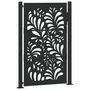 Voir la diapositive 2 : VIDAXL Portail de jardin noir 105x155 cm acier conception de vagues