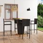 Voir la diapositive 1 : VIDAXL Ensemble de bar de jardin 5 pcs Noir
