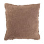 Voir la diapositive 1 : Paris Prix Coussin Déco  Effiloché  50x50cm Taupe