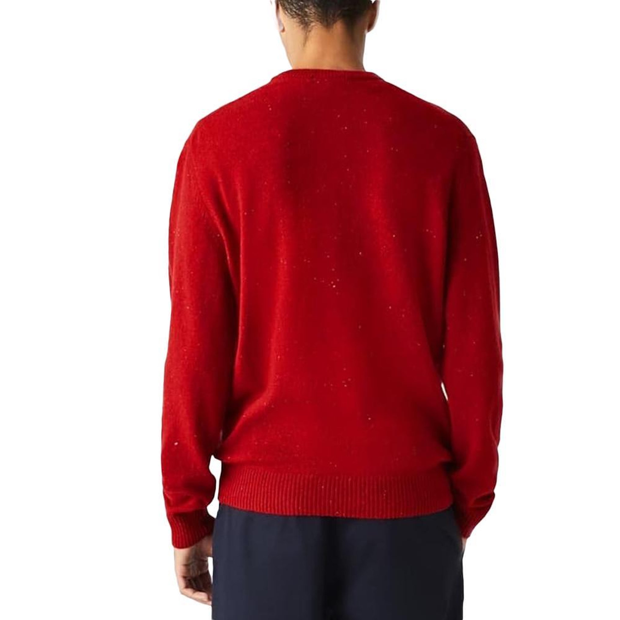 Voir la diapositive 3 : Lacoste Pull rouge homme lacoste tricot ah2341