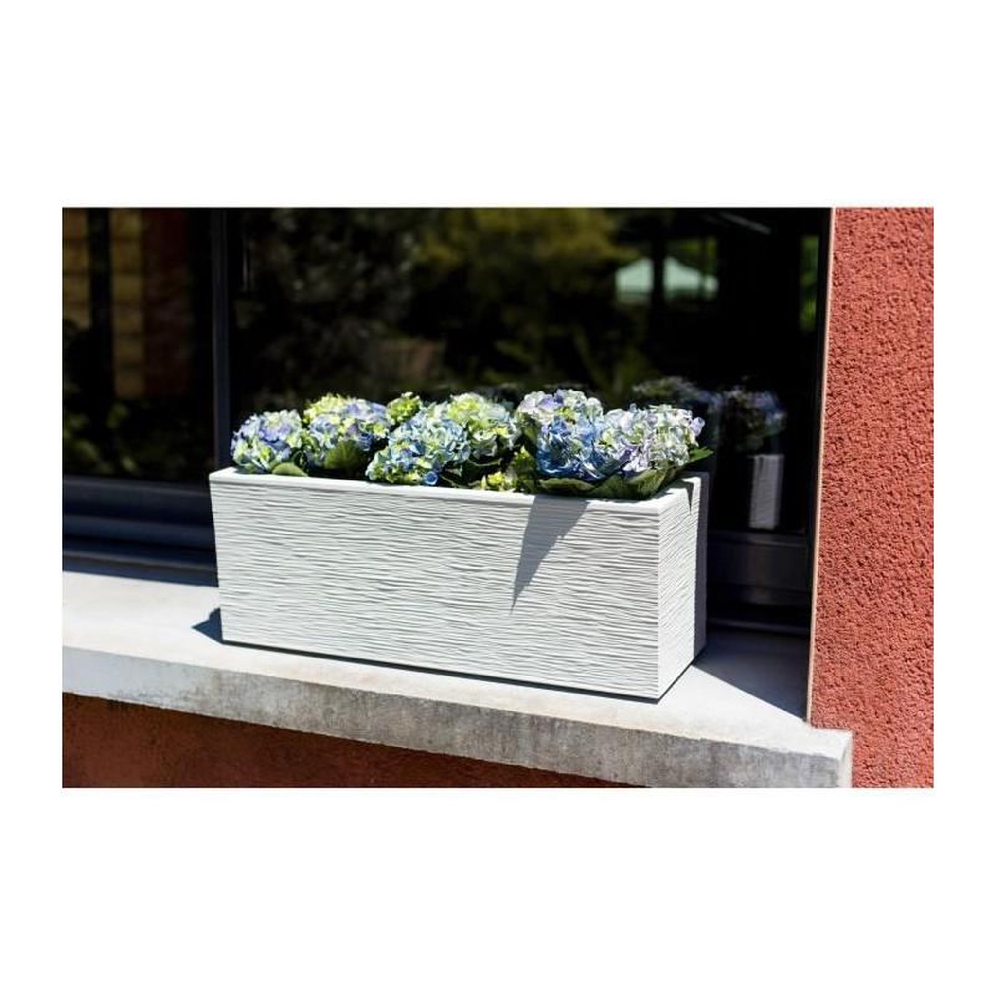 Voir la diapositive 4 : Eda Balconnière rectangulaire graphit up 59 x 19,5 x 22,8 cm - 25 l - blanc cérusé - eda