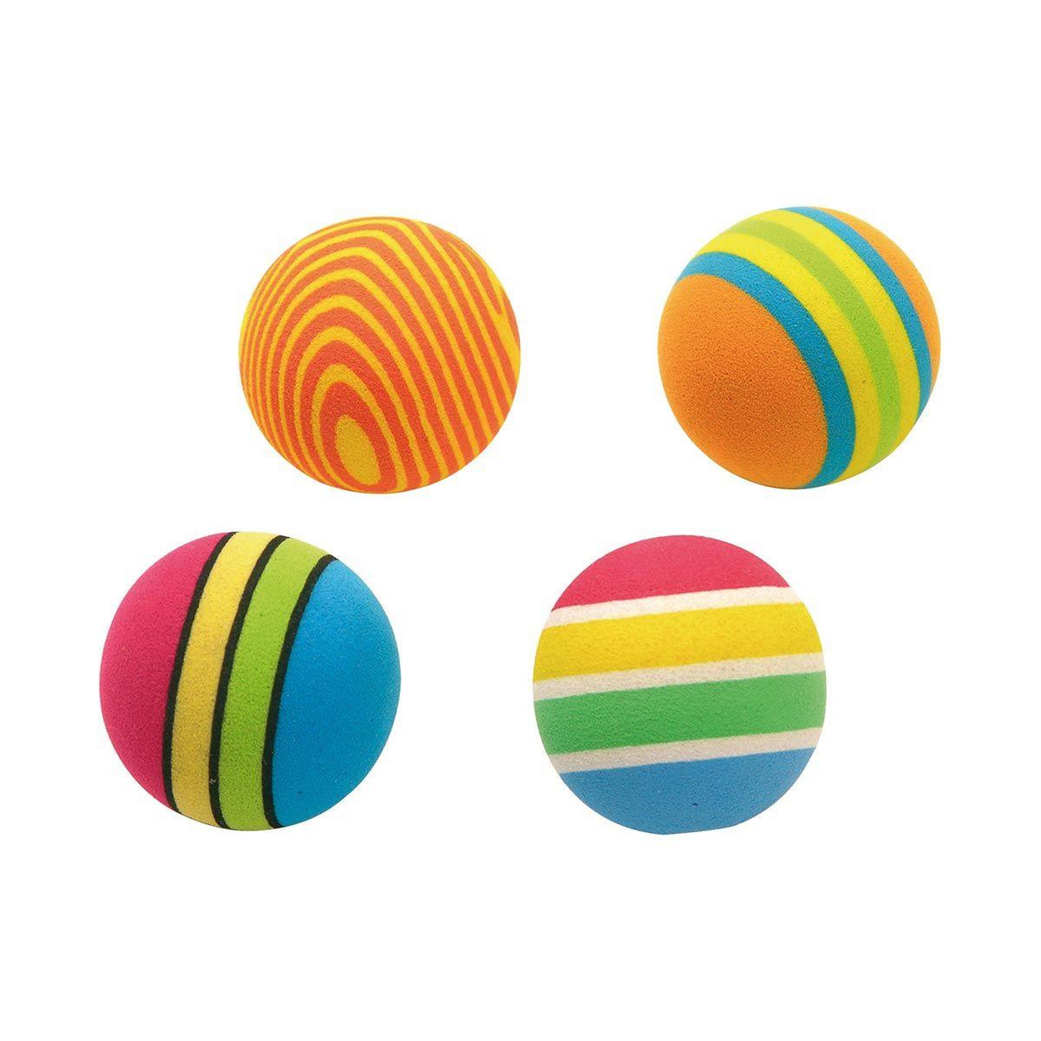 HOMEA Lot de 4 balles pour chien  eva  3cm multicolore