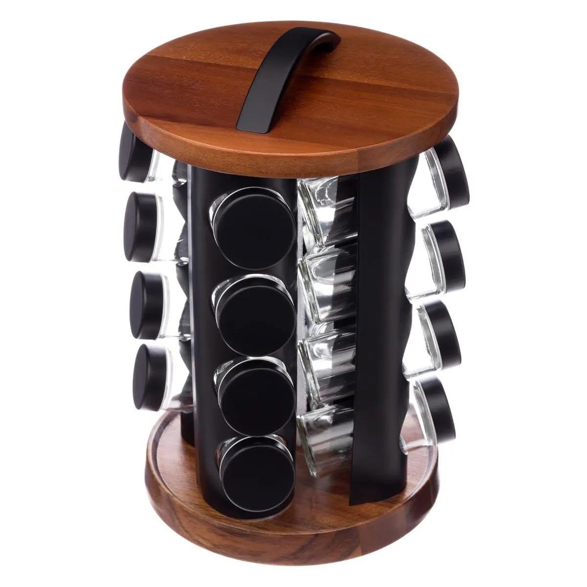 FIVE Présentoir à epices rotatif  acacia  16 pots naturel