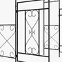 OUTSUNNY Arche de jardin avec portillon treillis style fer forgé métal époxy noir