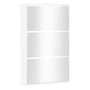 Voir la diapositive 3 : VIDAXL Armoire chaussures miroir 3niveaux Blanc brillant 63x17x102,5cm