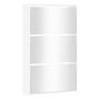 Voir la diapositive 3 : VIDAXL Armoire chaussures miroir 3niveaux Blanc brillant 63x17x102,5cm