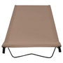 Voir la diapositive 3 : VIDAXL Lits de camping 2 pcs 180x60x19 cm Tissu Oxford et acier Taupe