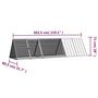 Voir la diapositive 6 : VIDAXL Cage pour lapin Gris 302,5x80,5x71 cm Acier galvanisé