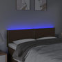 Voir la diapositive 3 : VIDAXL Tete de lit a LED Marron Fonce 144x5x78/88 cm Tissu