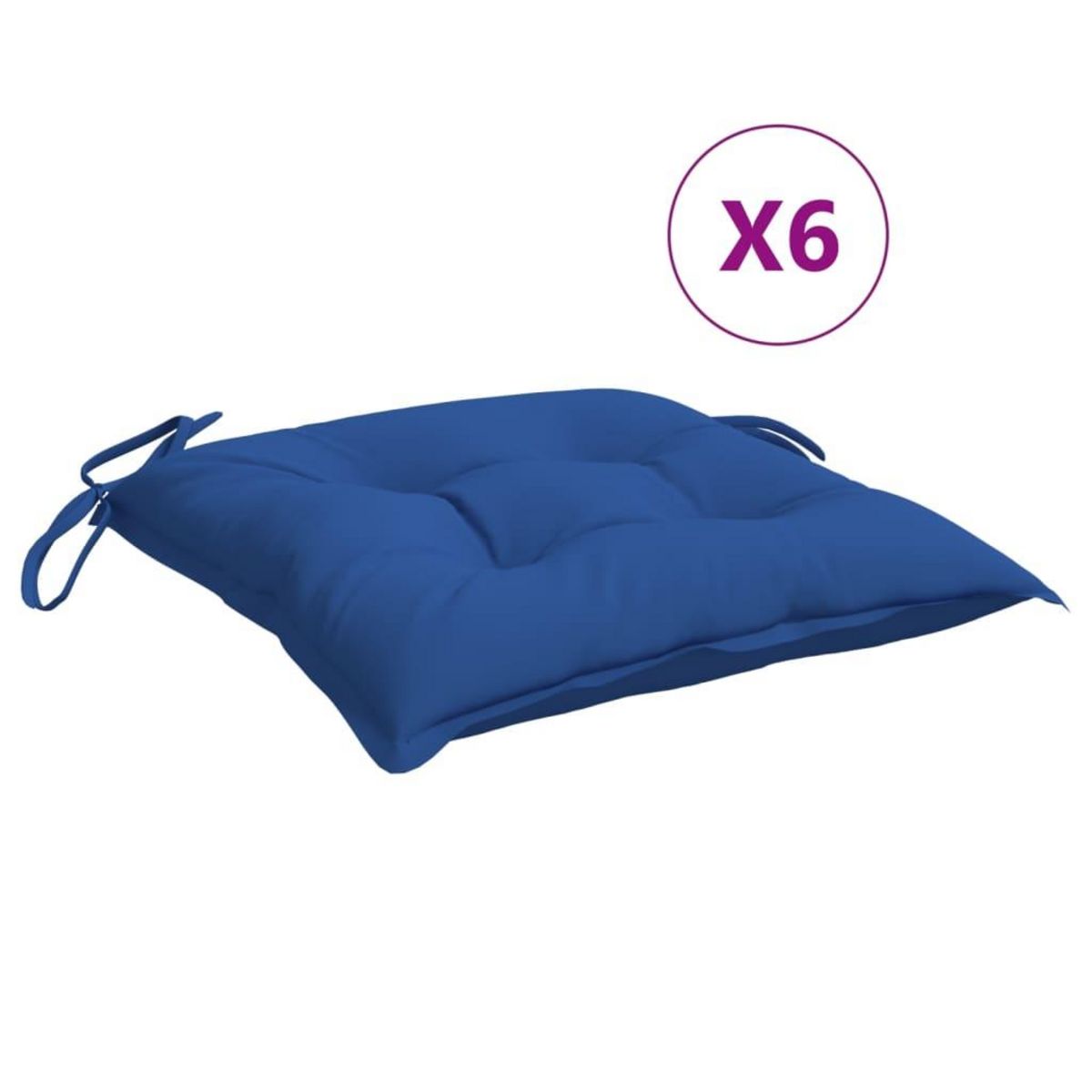 VIDAXL Coussins de palette lot de 6 bleu 50x50x7 cm tissu oxford