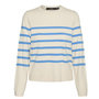 Voir la diapositive 4 : Vero Moda Pull Ecru/Bleu Femme Vero Moda  aba