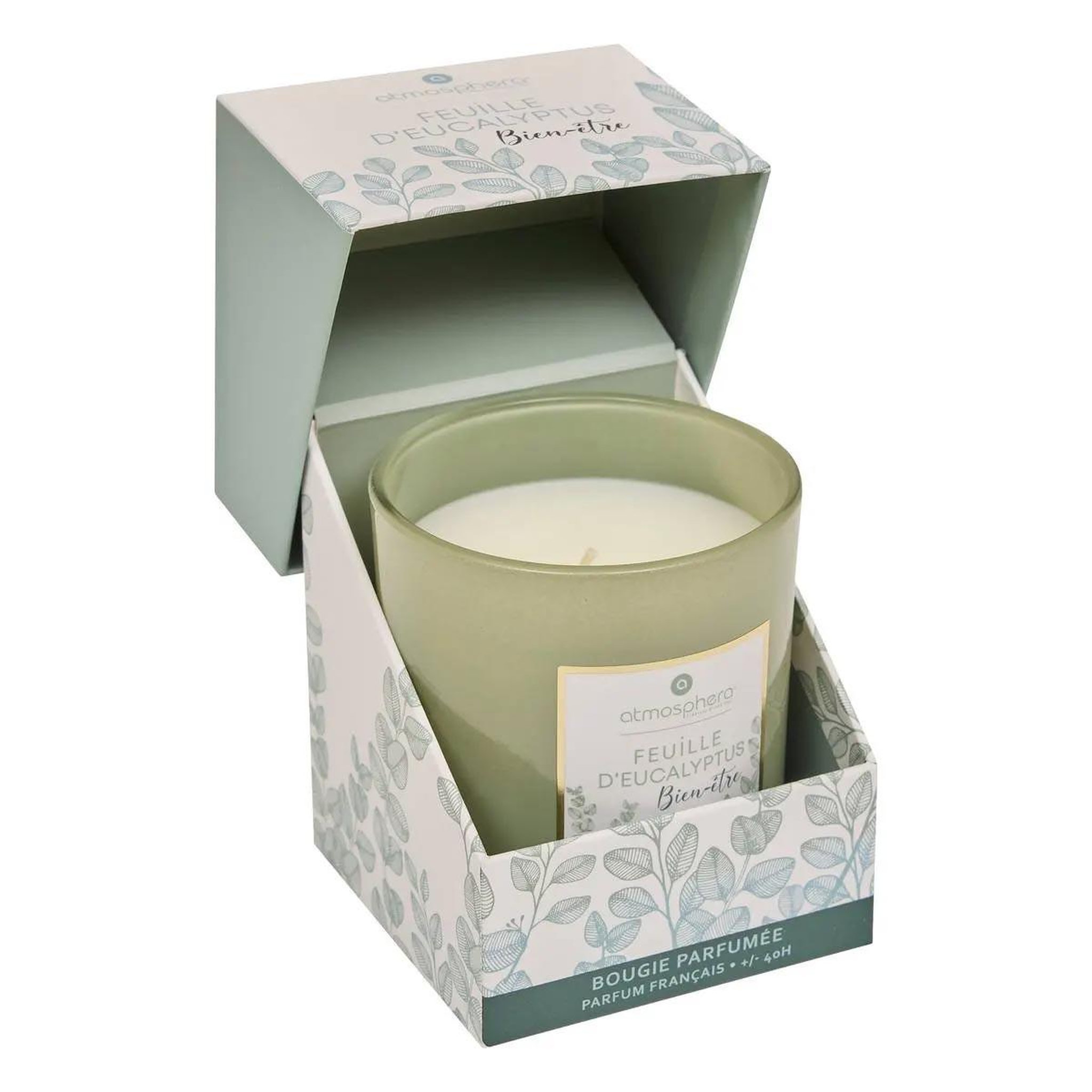 Voir la diapositive 2 : COMPTOIR DE LA BOUGIE Bougie parfumée  mael  190g feuille d'eucalyptus