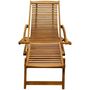 Voir la diapositive 4 : VIDAXL Chaise de terrasse avec repose-pied Bois d'acacia solide