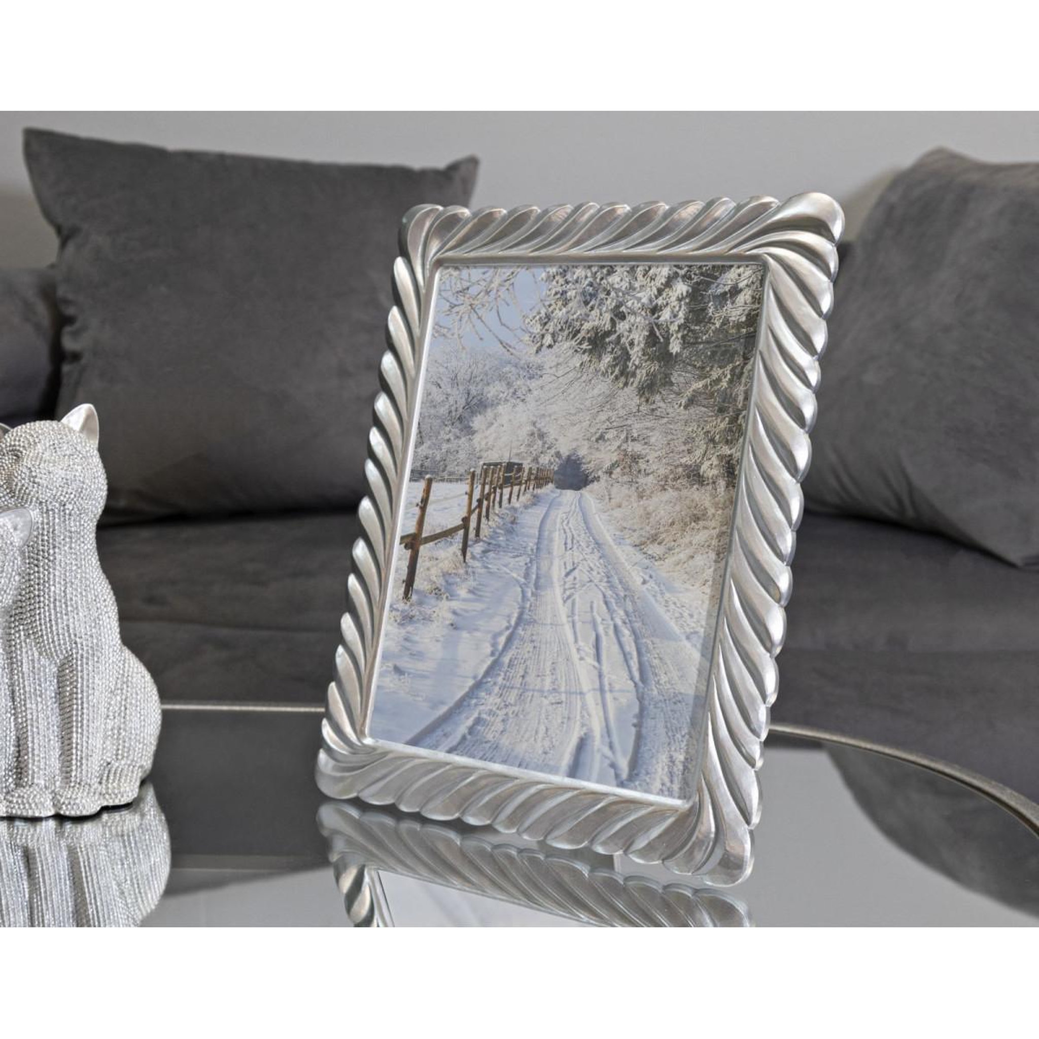 Voir la diapositive 5 : Paris Prix Cadre photo déco  carvy  20x25cm argent