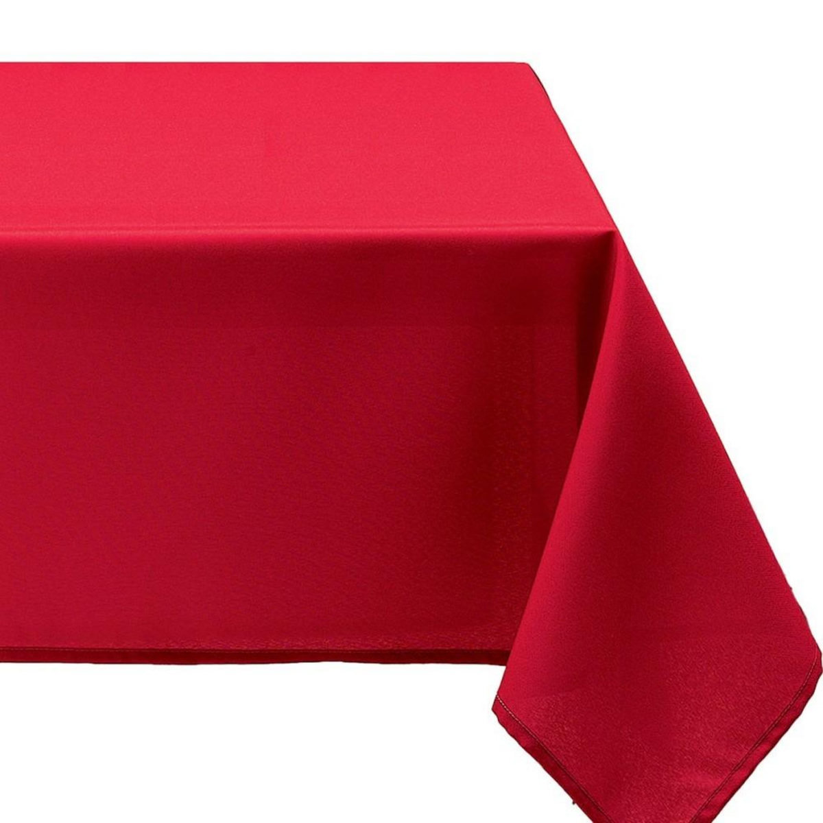 ATELIER DU COTON Nappe rectangulaire 140x240 cm uni rouge
