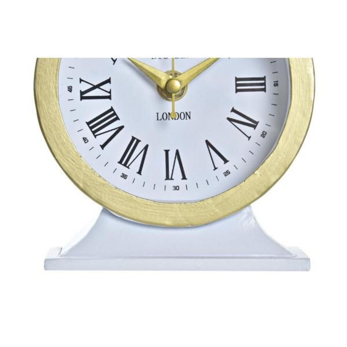 AAAAA Horloge de table DKD Home Decor Blanc Noir Verre Fer 12 x 6 x 13 cm (2 Unités)