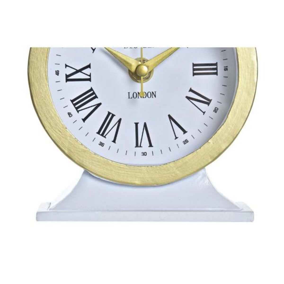 AAAAA Horloge de table DKD Home Decor Blanc Noir Verre Fer 12 x 6 x 13 cm (2 Unités)