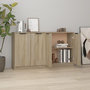 Voir la diapositive 1 : VIDAXL Buffets 2 pcs Chene sonoma 60x30x70 cm Bois d'ingenierie