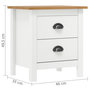 Voir la diapositive 6 : VIDAXL Tables de chevet Hill 2 pcs Blanc 46x35x49,5 cm Bois pin solide