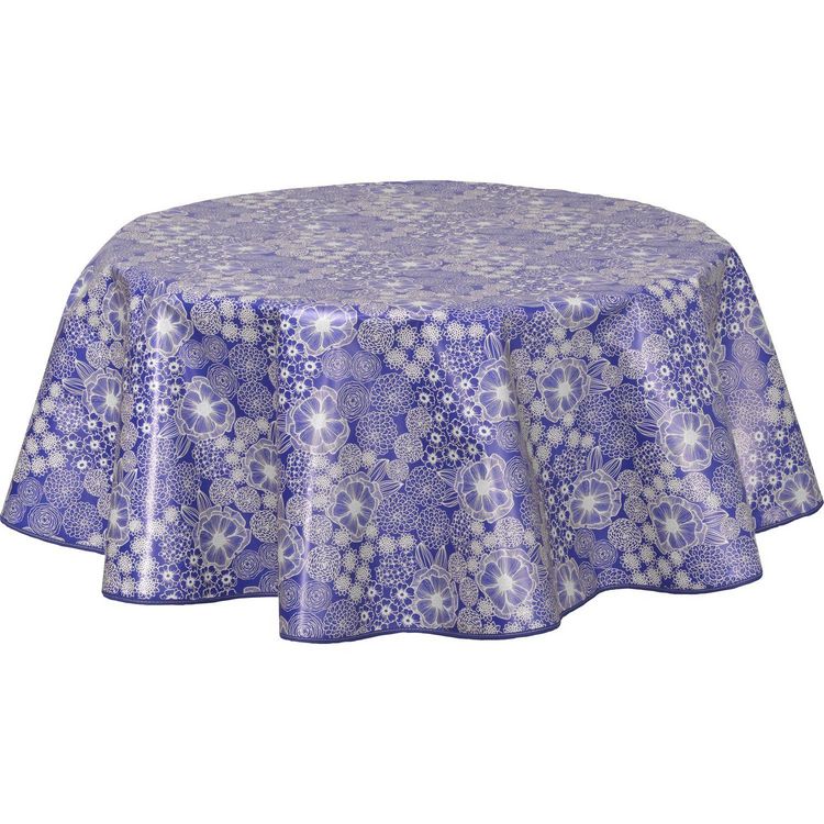 Nappe Polyester 120cm Nappe Ronde Imperméable AUAUY - Polyester Anti-Taches, 120 Cm - Gris Nappe Anti-taches Lavable