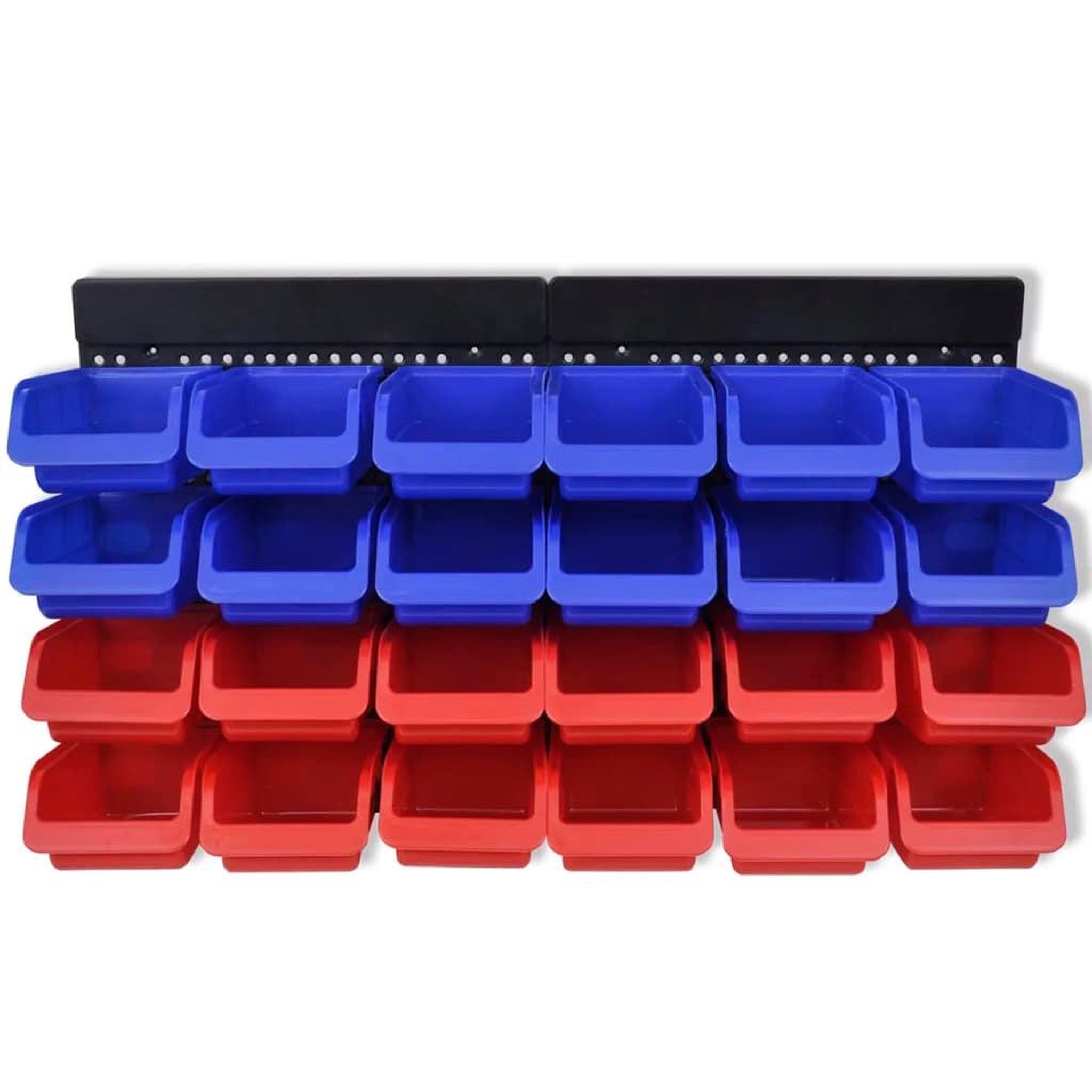 Voir la diapositive 2 : VIDAXL Etagere a outils de garage murale 2 pcs Bleu et rouge