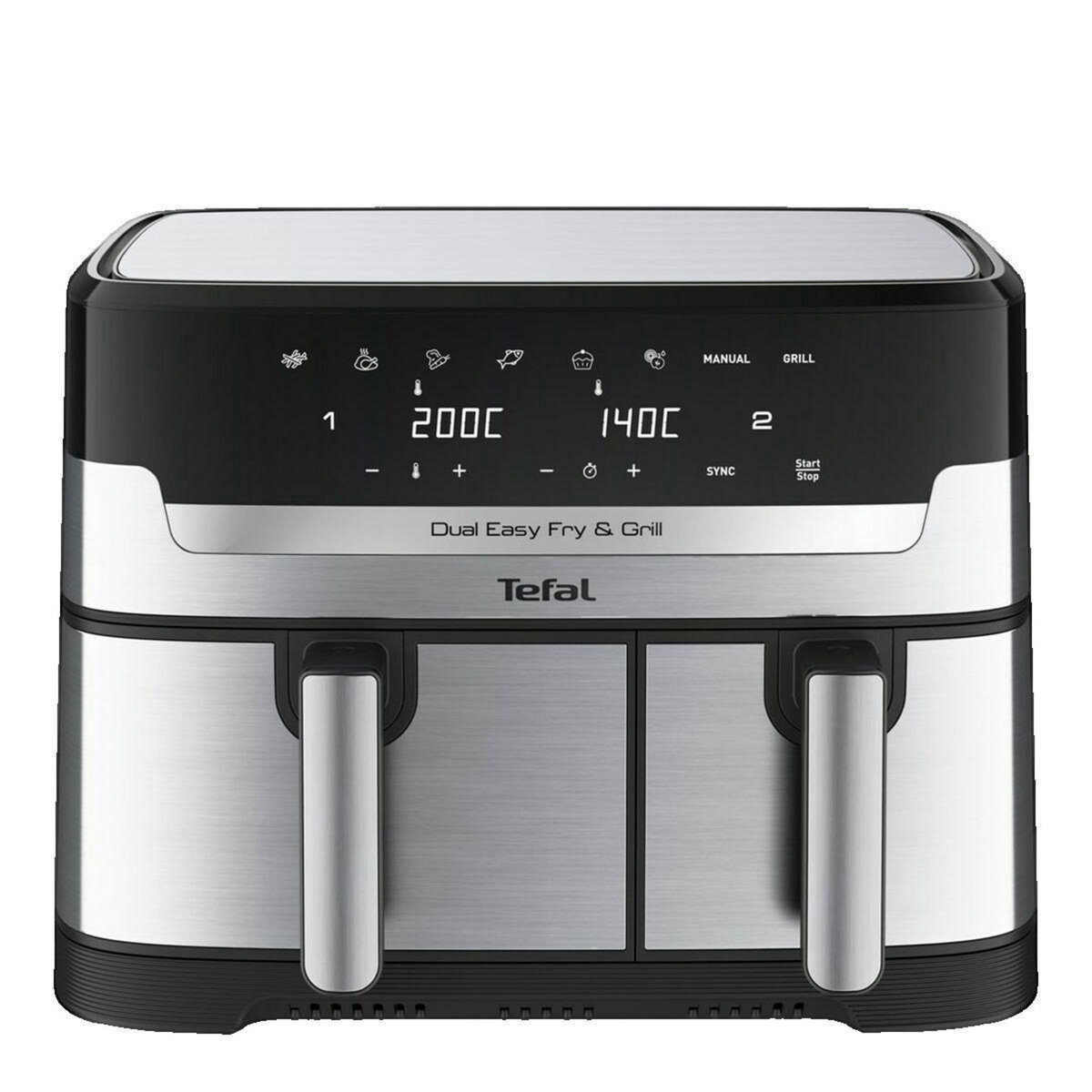 TEFAL Friteuse Tefal Dual Easy Fry & Grill EY905D acier inoxydable