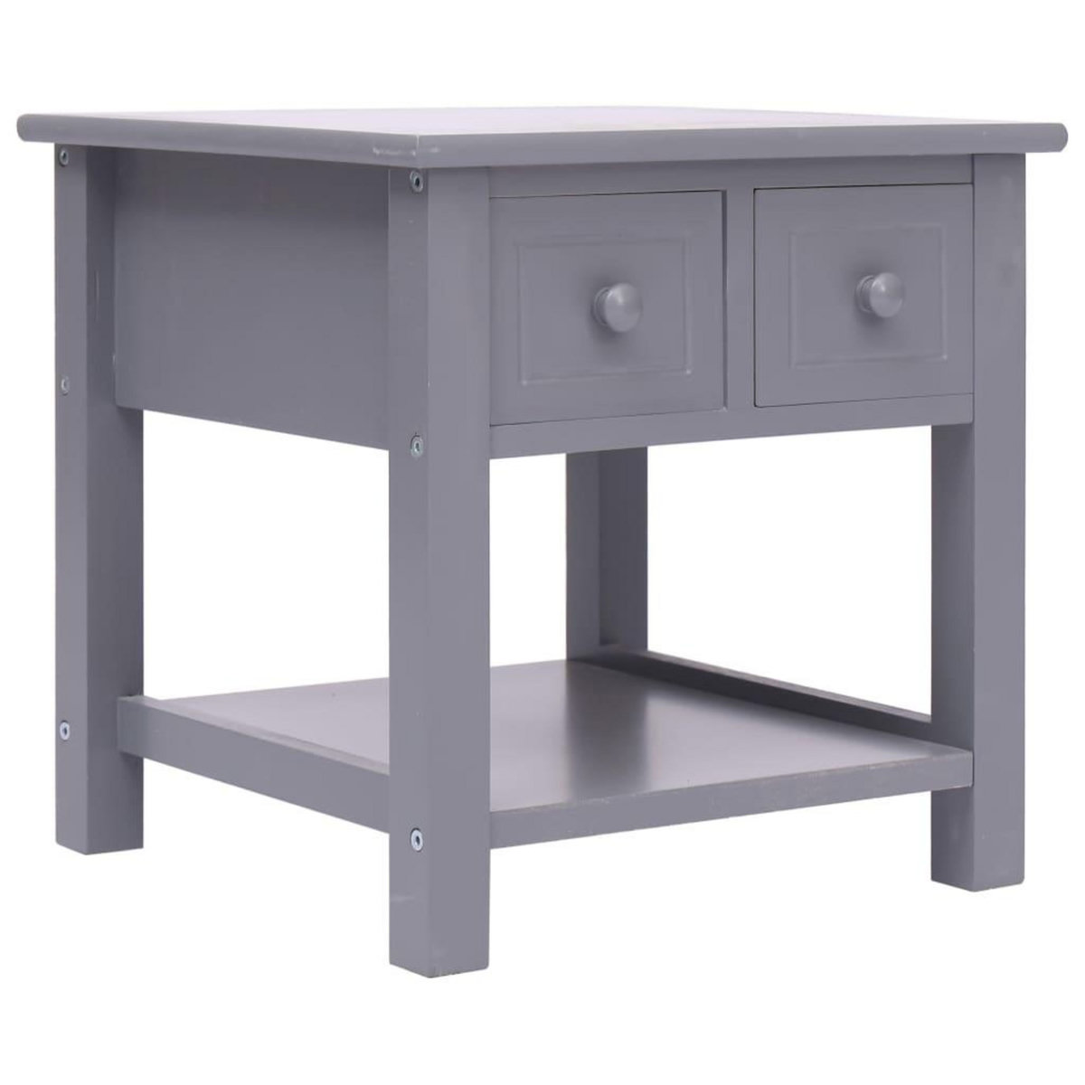 VIDAXL Table d'appoint Gris 40x40x40 cm Bois de Paulownia
