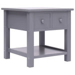 VIDAXL Table d'appoint Gris 40x40x40 cm Bois de Paulownia