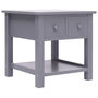 Voir la diapositive 1 : VIDAXL Table d'appoint Gris 40x40x40 cm Bois de Paulownia