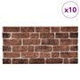 Voir la diapositive 3 : VIDAXL Panneaux muraux 3D design brique marron fonce 10 pcs EPS