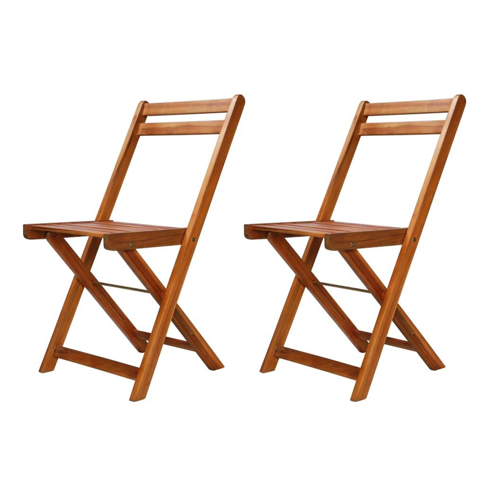 Voir la diapositive 3 : VIDAXL Mobilier de bistro pliable 3 pcs Bois d'acacia solide