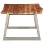Voir la diapositive 3 : VIDAXL Table basse 100x60x40 cm Bois d'acacia et acier inoxydable