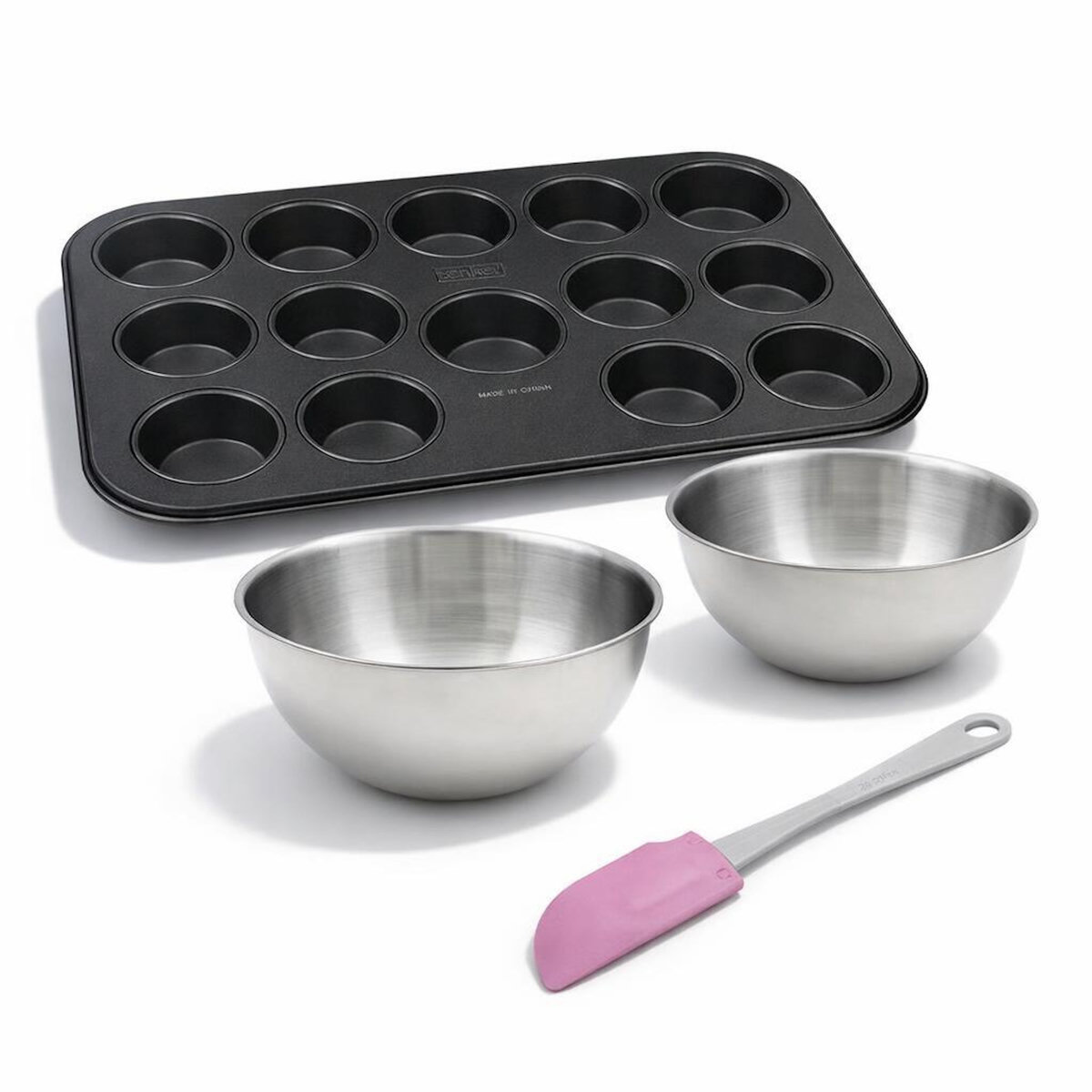 ZENKER Set de 4 ustensiles de pâtisserie moule à gâteaux bol spatule Black mettallic Black mettallic Zenker  Black mettallic
