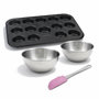 Voir la diapositive 1 : ZENKER Set de 4 ustensiles de pâtisserie moule à gâteaux bol spatule Black mettallic Black mettallic Zenker  Black mettallic