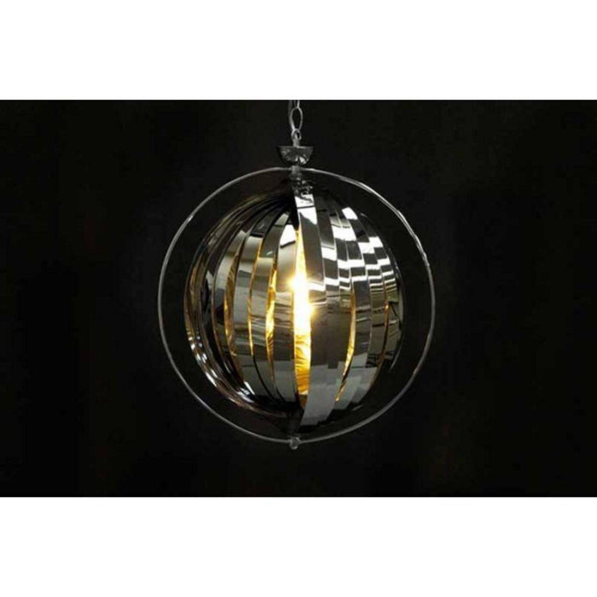 Paris Prix Lampe Suspension  Sphère  40cm Chrome