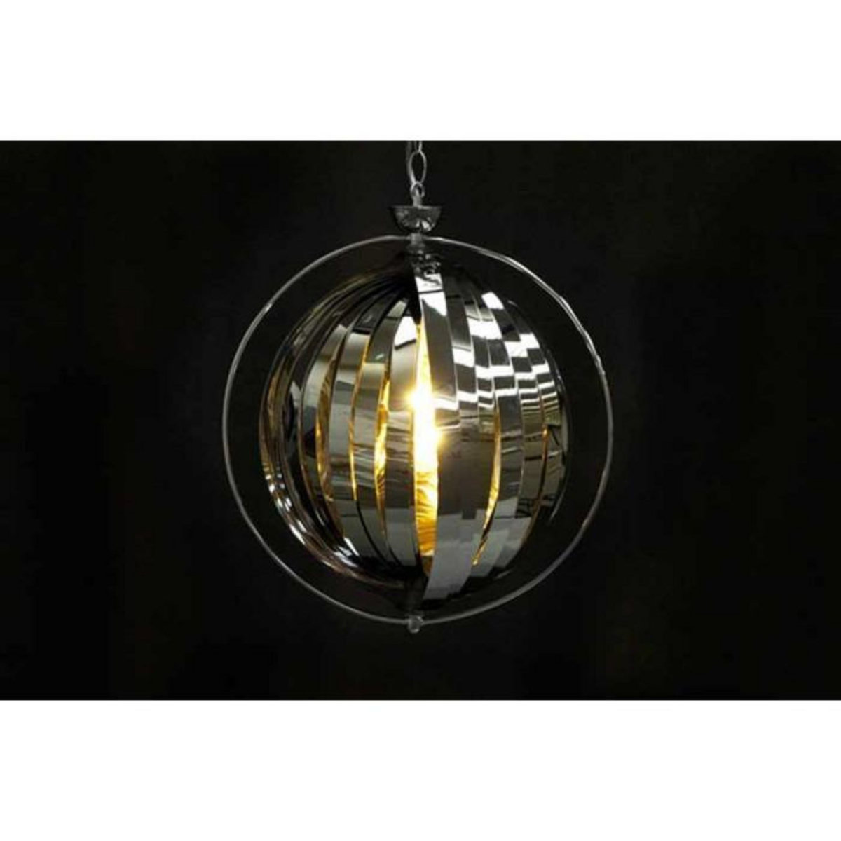 Paris Prix Lampe Suspension  Sphère  40cm Chrome