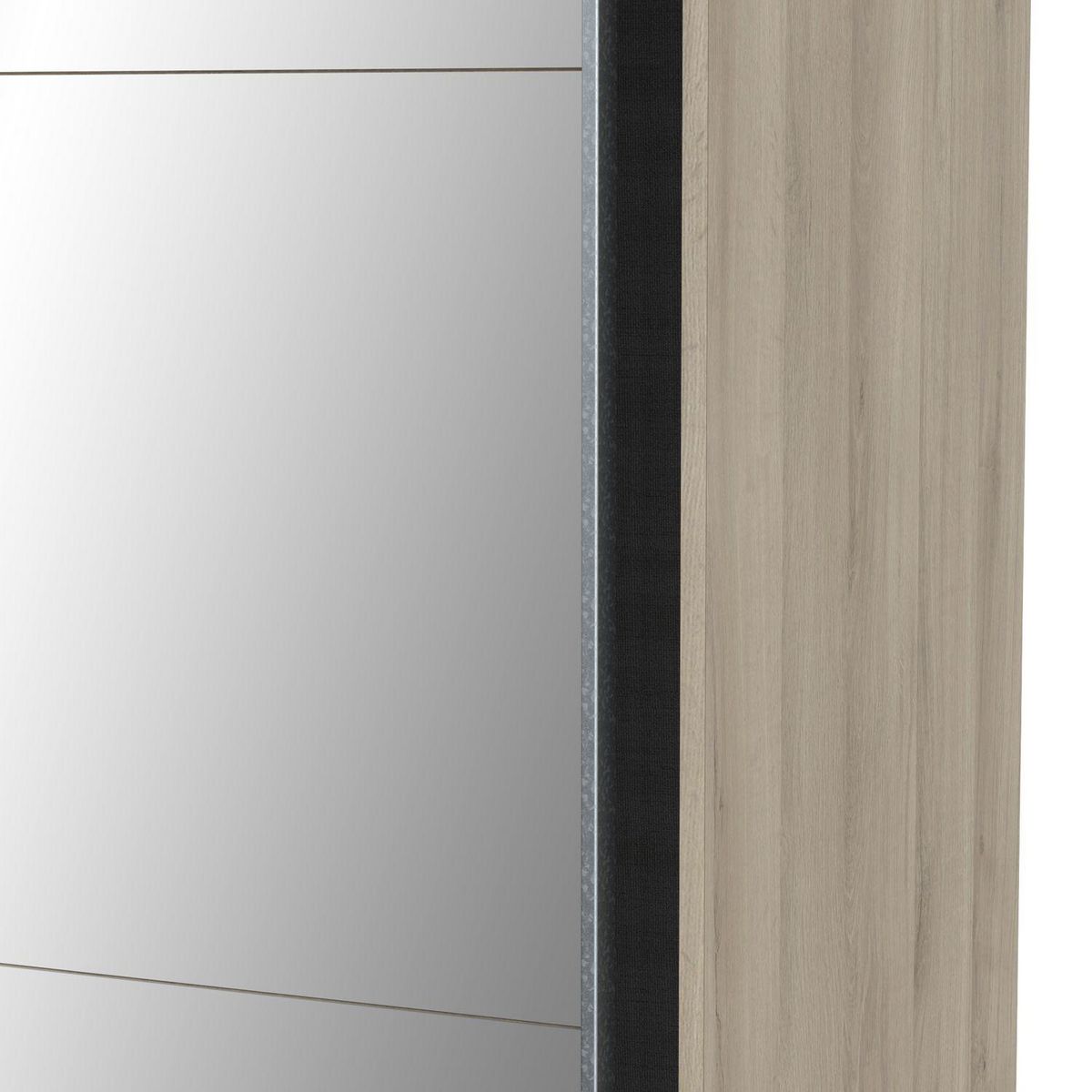 Armoire 2 portes coulissantes 1 miroir L200 cm THIBAULT