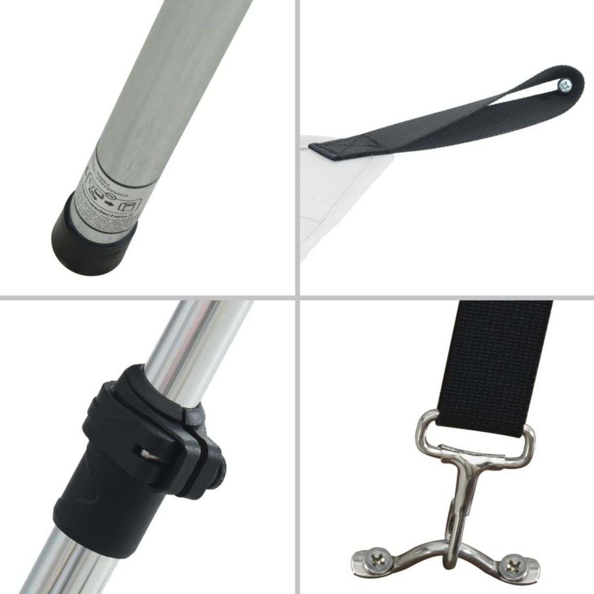 VIDAXL Extension d'ombrage T-Top blanc 170x208x(115-183) cm