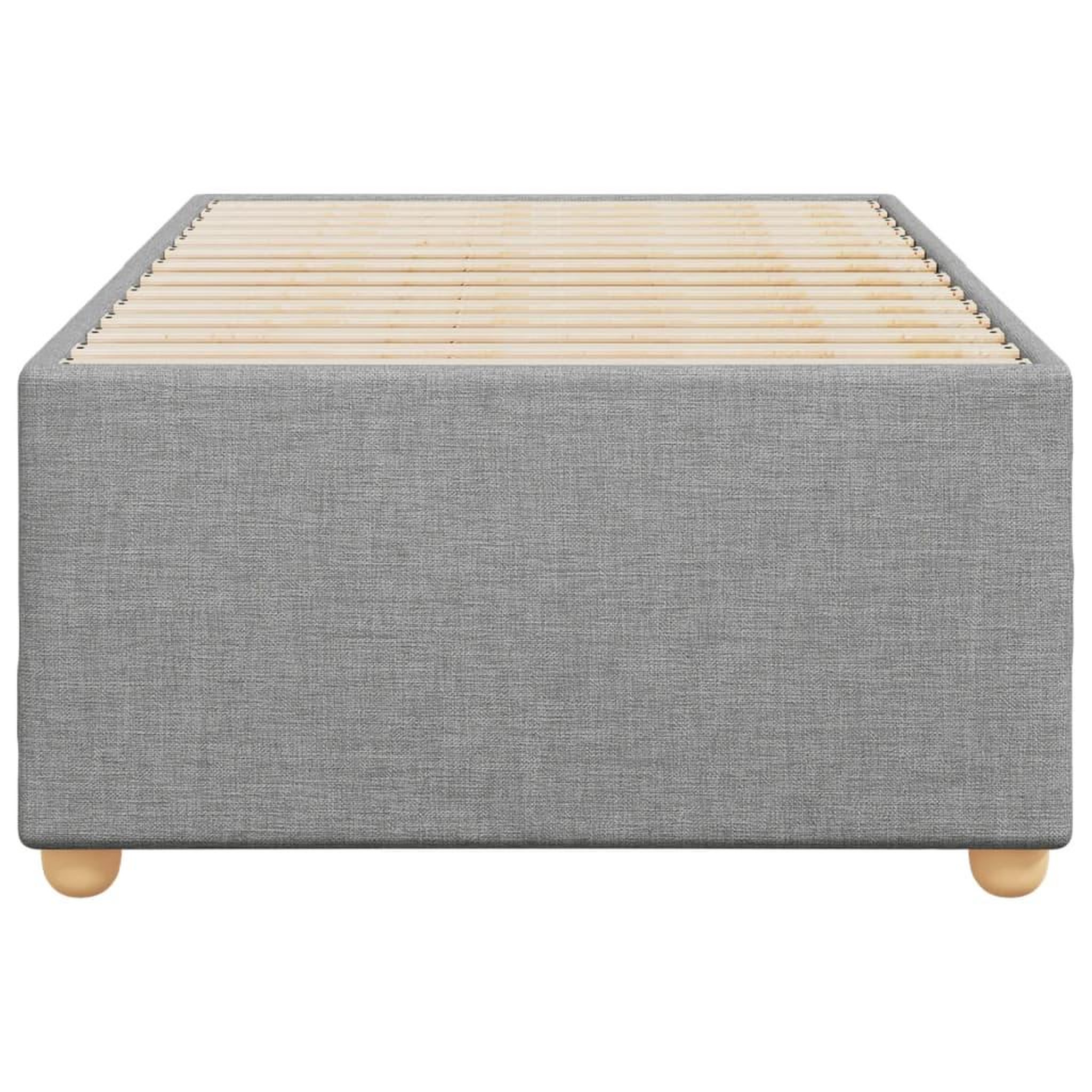 Voir la diapositive 4 : VIDAXL Cadre de lit sans matelas gris clair 90x190 cm tissu