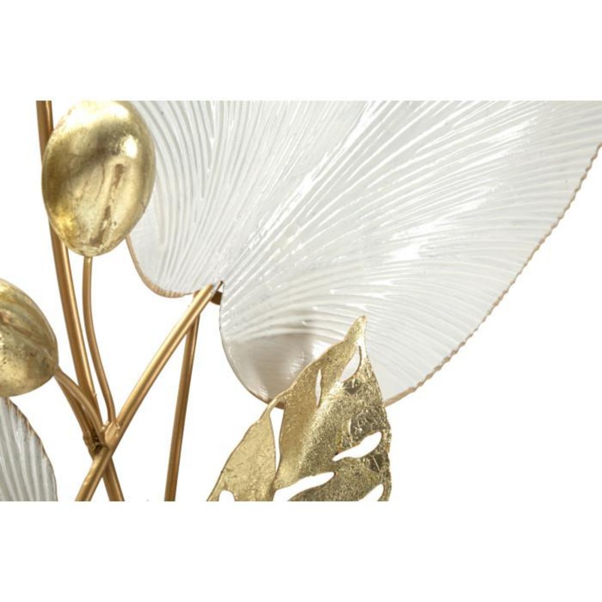 Paris Prix Décoration Murale en Métal  Pitch  90cm Blanc & Or