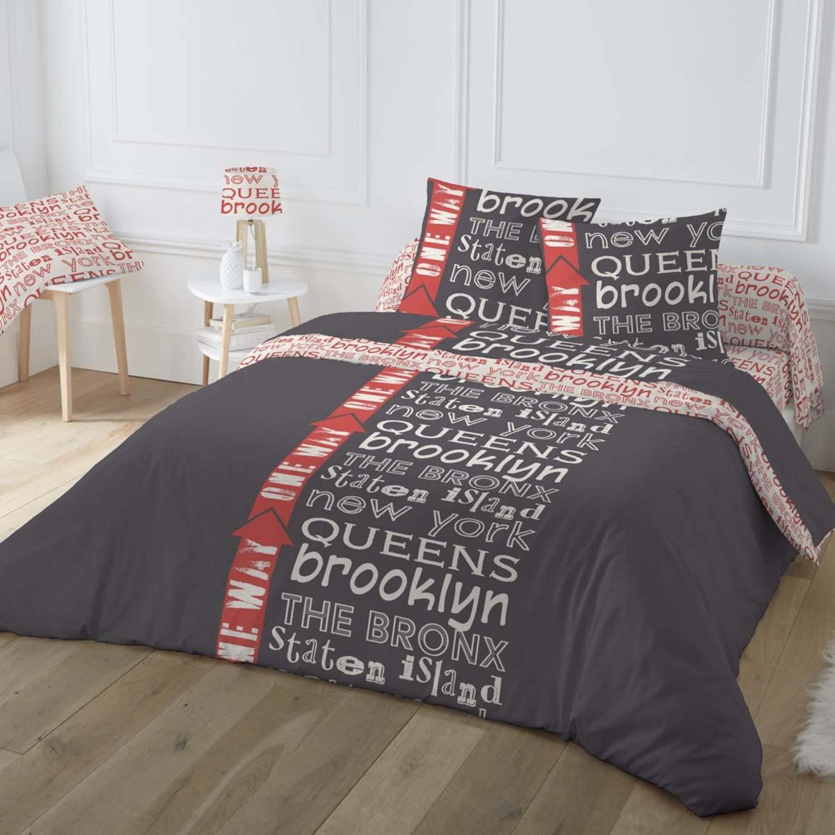 Taie d'oreiller imprimée en coton 57 fils REAL ONE WAY