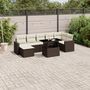 Voir la diapositive 1 : VIDAXL Salon de jardin 8 pcs avec coussins marron resine tressee