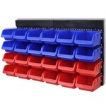 VIDAXL Etagere a outils de garage murale 2 pcs Bleu et rouge