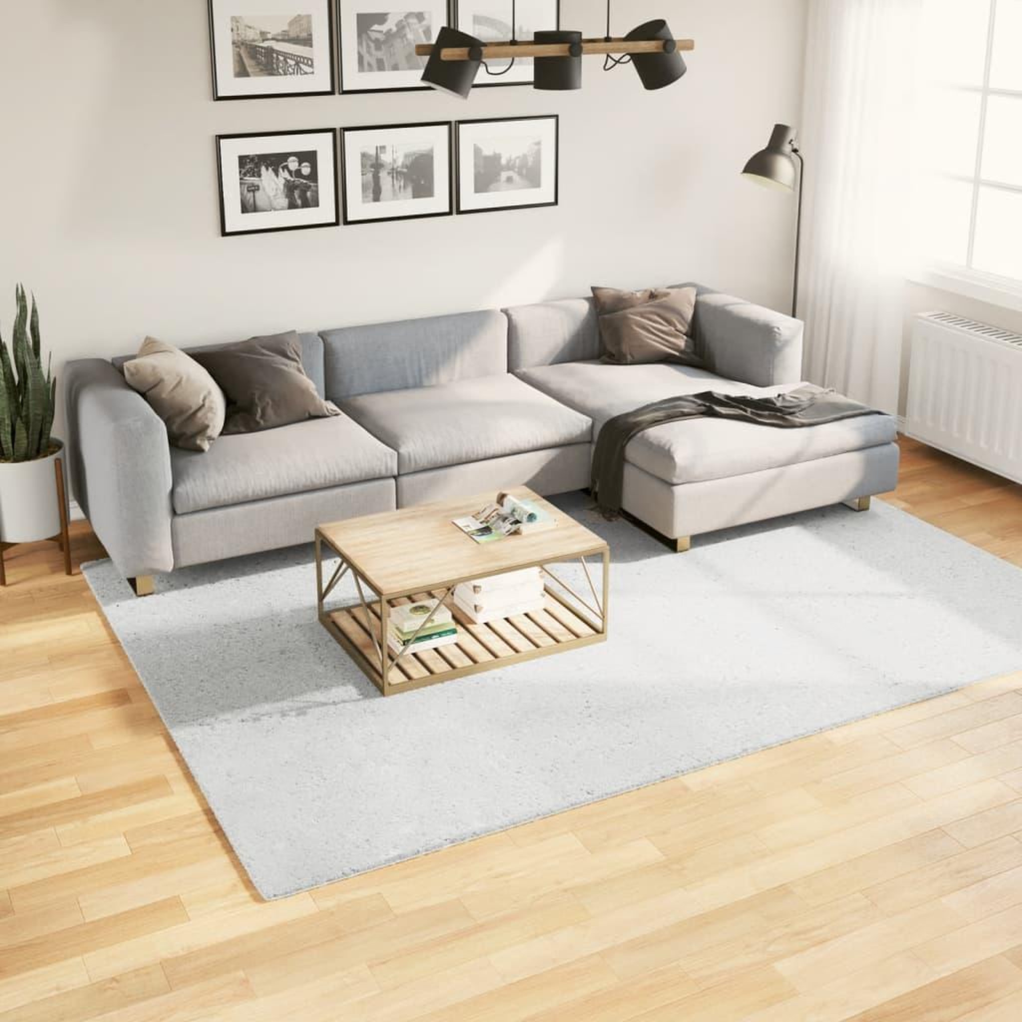 VIDAXL Tapis OVIEDO a poils courts gris 200x280 cm