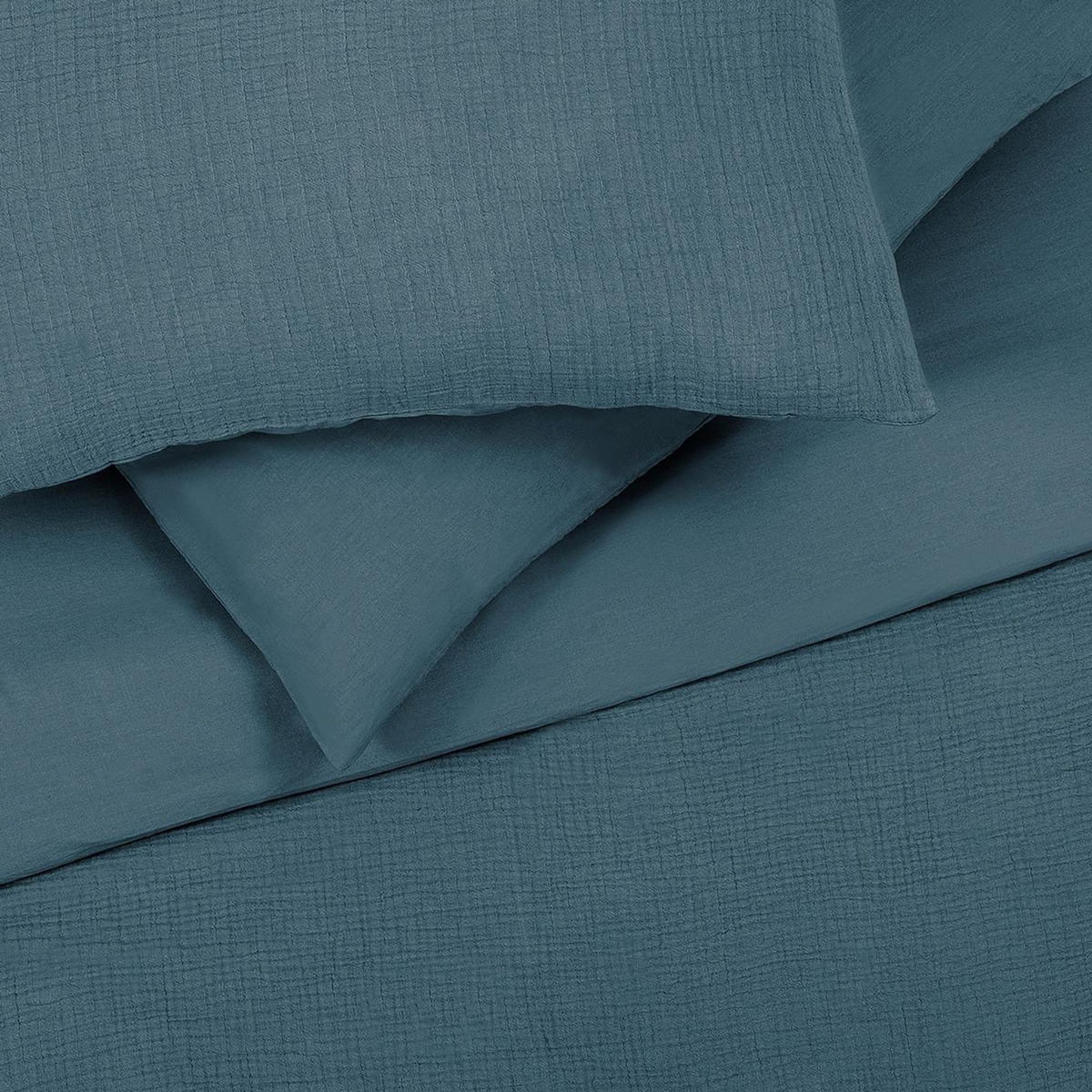 FUTURE HOME Parure de lit simple en gaze de coton