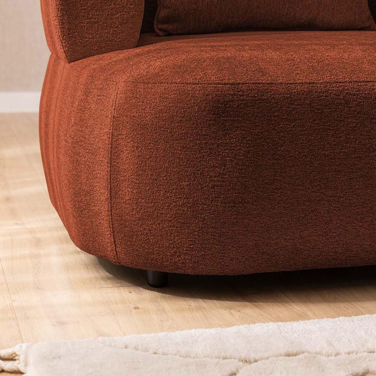 LISA DESIGN Angela - canapé d'angle droit 4 places en velours texturé