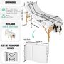 Voir la diapositive 6 : tectake Table de massage Somwang 3 zones avec rembourrage de 7,5cm et châssis en bois